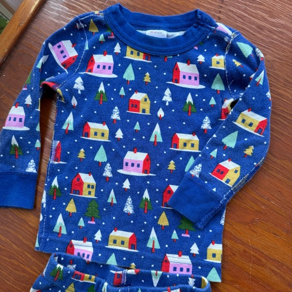 Hanna Andersson holiday long john pajama set Christmas house pajamas 2T toddler - Picture 2 of 5